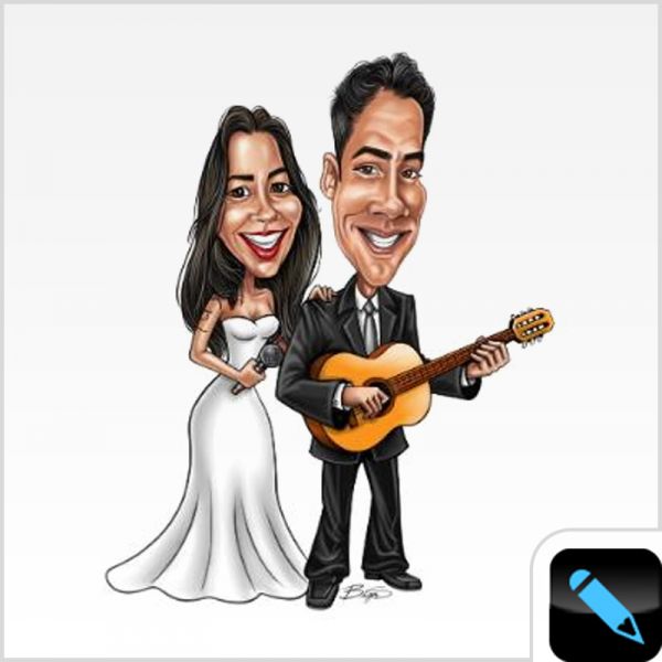 Caricaturas De Noivos p/Convites, Banners, Lembrancinhas.